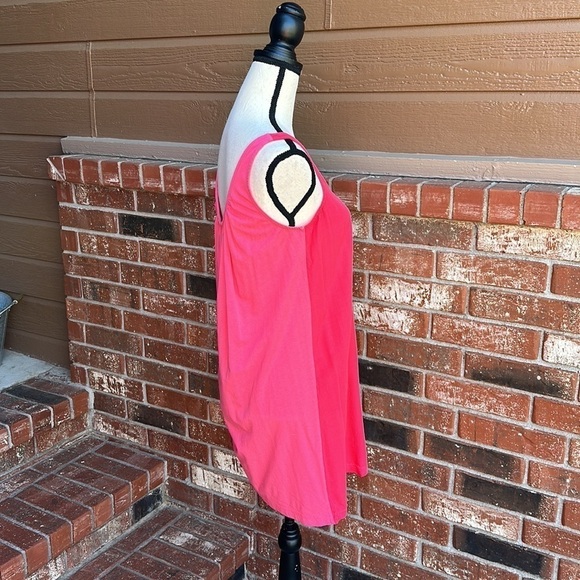 Splendid Two Tone Hot Pink Sleeveless Tank Mini Dress Women's Size Small - Picture 4 of 6